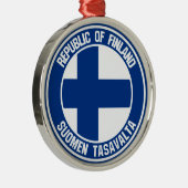 Finnisches RundEmblem Ornament Aus Metall (Rechts)