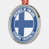 Finnisches RundEmblem Ornament Aus Metall (Links)