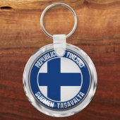 Finnisches RundEmblem Schlüsselanhänger (Vorderseite)