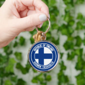 Finnisches RundEmblem Schlüsselanhänger (Hand)