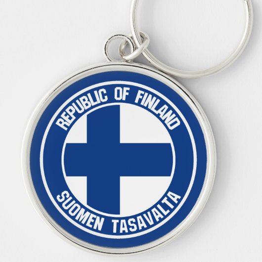 Finnisches RundEmblem Schlüsselanhänger (Vorne)