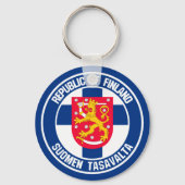 Finnisches RundEmblem Schlüsselanhänger (Vorderseite)