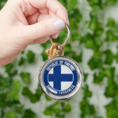 Finnisches RundEmblem Schlüsselanhänger (Hand)