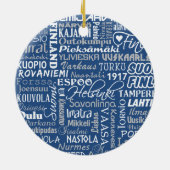 Finnisches Städteschmuck Keramikornament (Hinten)