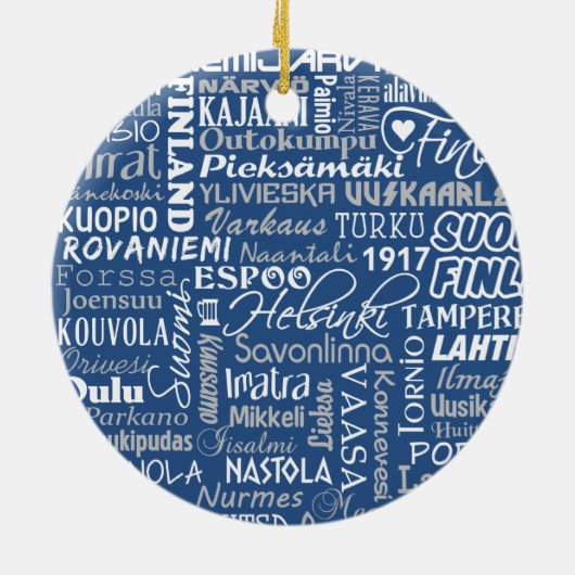 Finnisches Städteschmuck Keramikornament (Hinten)