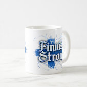 Finnisches starkes (Finnland) Kaffeetasse (VorderseiteRechts)
