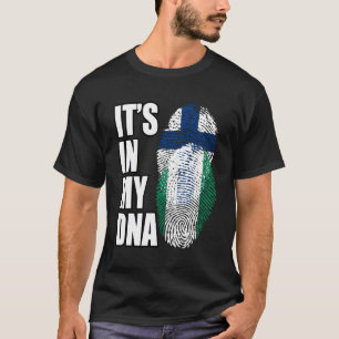 Finnisches und nigerianisches Mischen-DNA-Flaggen T-Shirt