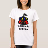 Finnisches Wort für farbiges Zelt: värikäs teltta T-Shirt (Vorderseite)