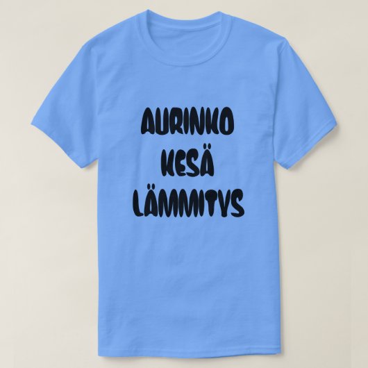 Finnisches Wort für Sonnenhitze T-Shirt (Design vorne)
