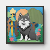 FINNISH-ed Lapphund Fotoplatte (Vorderseite)