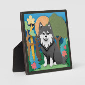 FINNISH-ed Lapphund Fotoplatte (Vorderseite)