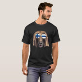 Finnish Flag Afghan Hound Dog Finland Pocket T-Shirt (Vorne ganz)
