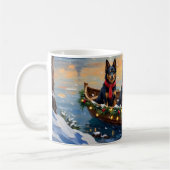 Finnish Lapphund Christmas Boat Holiday Kaffeetasse (Links)