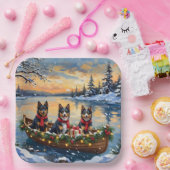 Finnish Lapphund Christmas Boat Holiday Pappteller (Party)