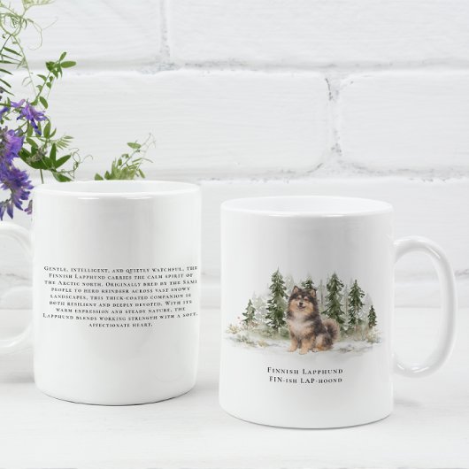 Finnish Lapphund Dog Watercolor Breed Quote Kaffeetasse