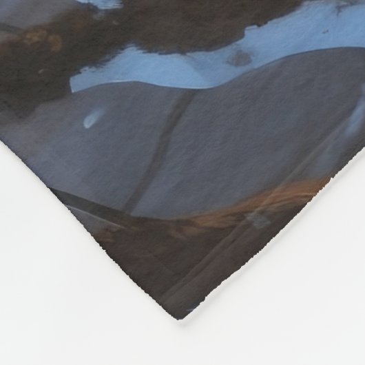 Finnish Lapphund Dogs Christmas Snow Holiday Fleecedecke (Ecke)