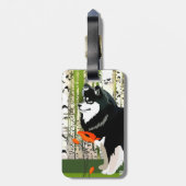 FINNISH LAPPHUND in Pappi - Gepäckanhänger (Rückseite vertikal)
