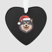 Finnish Lapphund Ugly Sweater Christmas Classic T- Ornament (Vorderseite)