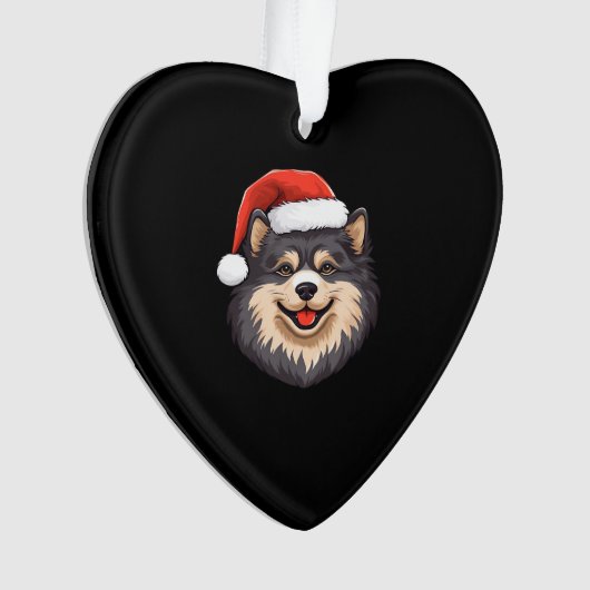 Finnish Lapphund Ugly Sweater Christmas Classic T- Ornament (Vorderseite)