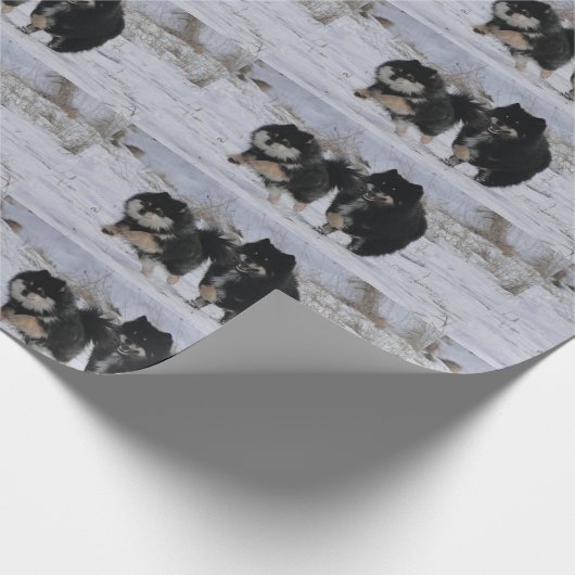 Finnish Lapphunds Geschenkpapier (Ecke)