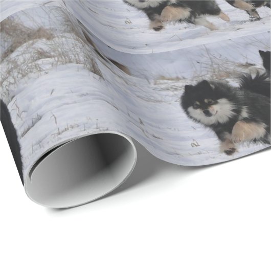 Finnish Lapphunds Geschenkpapier (Rolleneckpunkt)