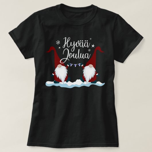 Finnish Merry Christmas Finland Gift Tee Hyvaa Jou (Design vorne)