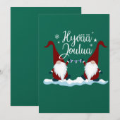 Finnish Merry Christmas Finland Gift Tee Hyvaa Jou Einladung (Vorne/Hinten)