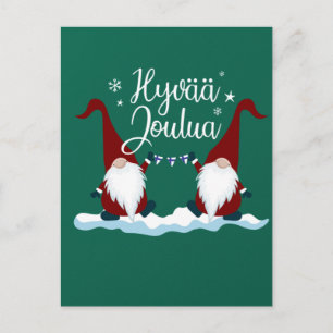 Finnish Merry Christmas Finland Gift Tee Hyvaa Jou Postkarte