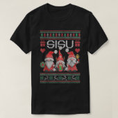 FINNISH SISU GNOMES CHRISTMAS PATTERN T-Shirt (Design vorne)