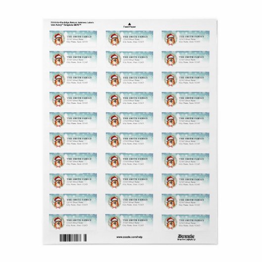 Finnish Spitz Dog Return Address Labels (Vorne)