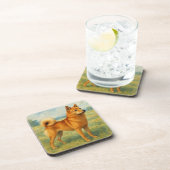 Finnish Spitz Getränkeuntersetzer (Rechte Seite)