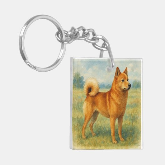 Finnish Spitz Schlüsselanhänger (Vorderseite links)