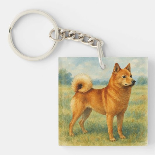 Finnish Spitz Schlüsselanhänger (Vorderseite)