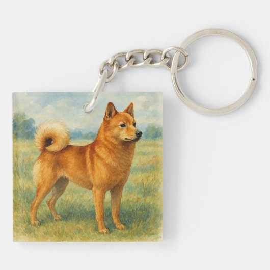 Finnish Spitz Schlüsselanhänger (Rückseite)