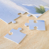 Finnish Spitz Snowy Cabin Santa Hat Christmas Art Puzzle (Seite)