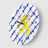 Finnish stripes flag große wanduhr (Winkel)