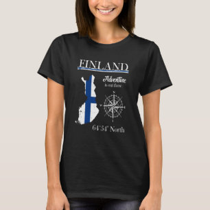 Finnland Abenteuer gibt es Suomi finnische Flagge T-Shirt