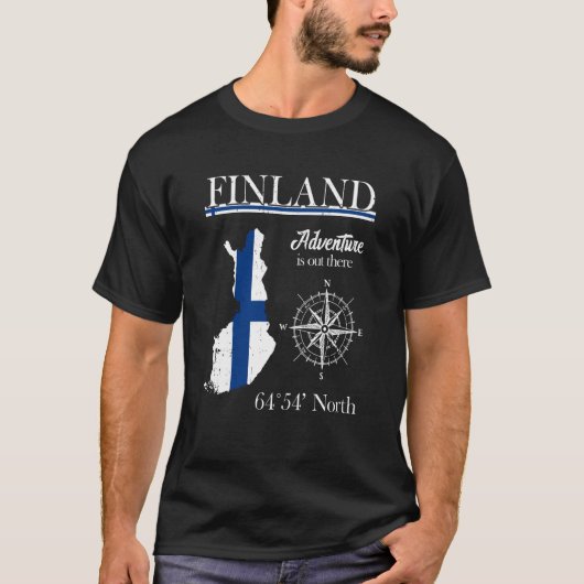 Finnland Abenteuer gibt es Suomi finnische Flagge T-Shirt (Vorderseite)