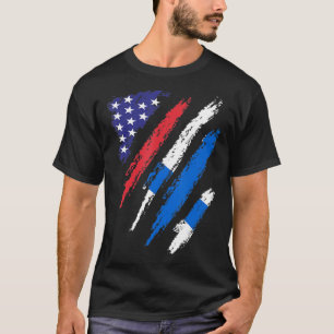 Finnland American Grown Flag USA Patriot Heritage T-Shirt