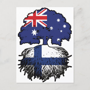 Finnland Australien Tree Roots Postkarte