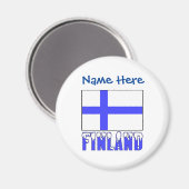 Finnland - Blaue Personalisierung der finnischen F Magnet (Vorderseite/Rückseite)