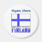 Finnland - Blaue Personalisierung der finnischen F Magnet (Vorne)