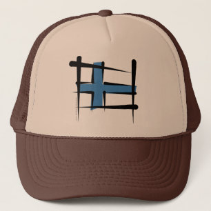 Finnland-Bürsten-Flagge Truckerkappe