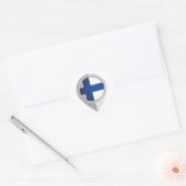 Finnland Button-Ortsmarkierung Runder Aufkleber (Umschlag)