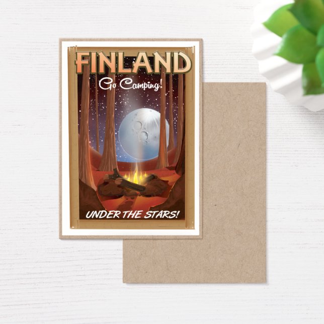 Finnland Camping unter dem Sternenplakat (Schreibtisch)