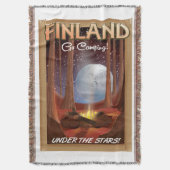 Finnland Camping unter dem Sternenplakat Decke (Vorderseite Vertikal)