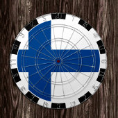 Finnland - Dartboard und Finnische Flagge / Spielb Dartscheibe