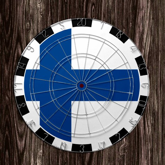 Finnland - Dartboard und Finnische Flagge / Spielb Dartscheibe