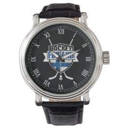 Finnland Eishockey Logo Shield Armbanduhr