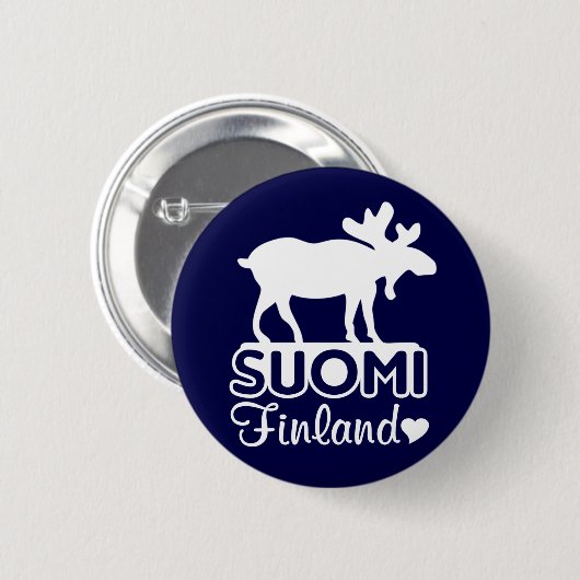 Finnland-Elchknopf Button (Vorne & Hinten)